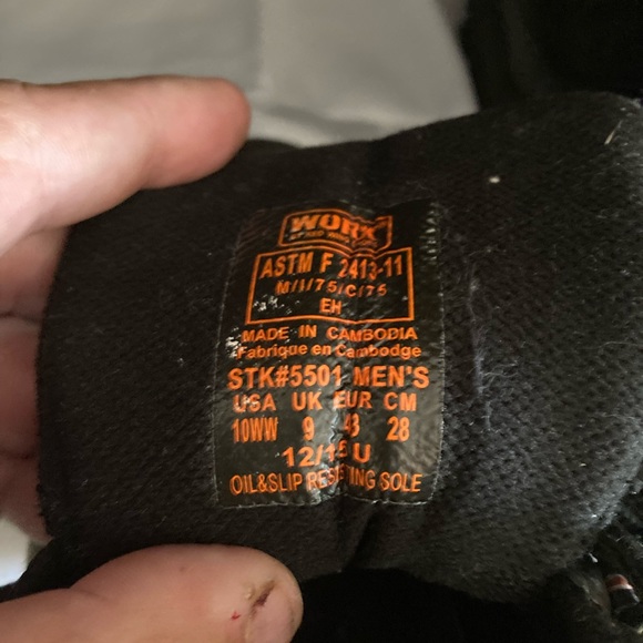 Worx Steel Toed Work Boots by Red Wing Size 9 (AST F2413-11) - Picture 4 of 6